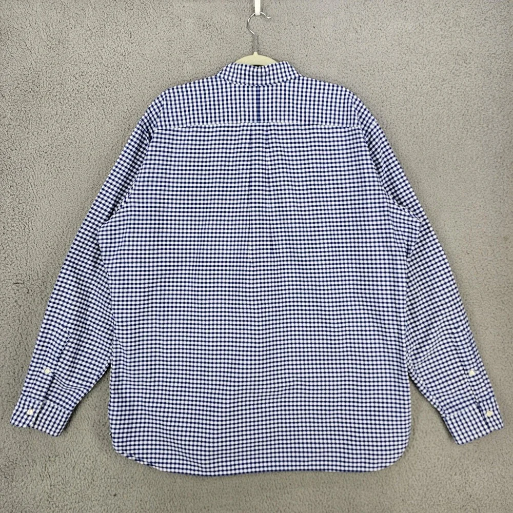 Ralph Lauren‎ Shirt Mens XL Blue Check Classic Fit Button Down Long Sleeve